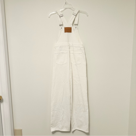 SHEIN White Denim Overalls with Adjustable Straps Women's XS size 2 Slant Pocket - Picture 5 of 7